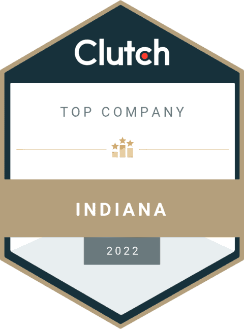 One of the top web design, development and SEO companies in the state of Indiana by Clutch.